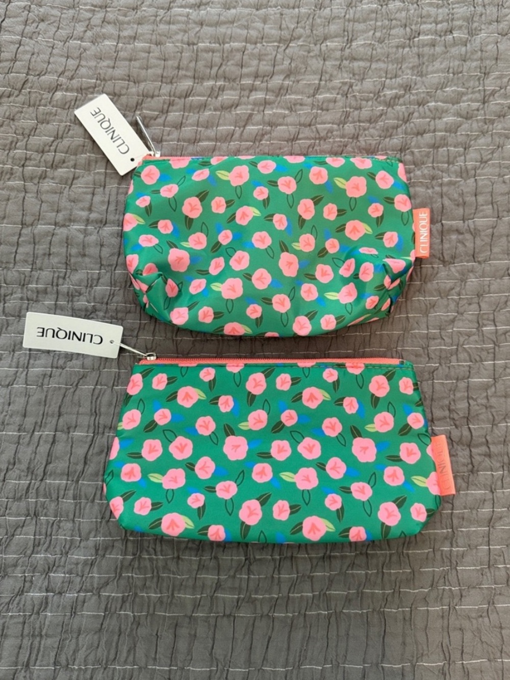 Clinique Green Makeup Bags Cosmetic Pouches